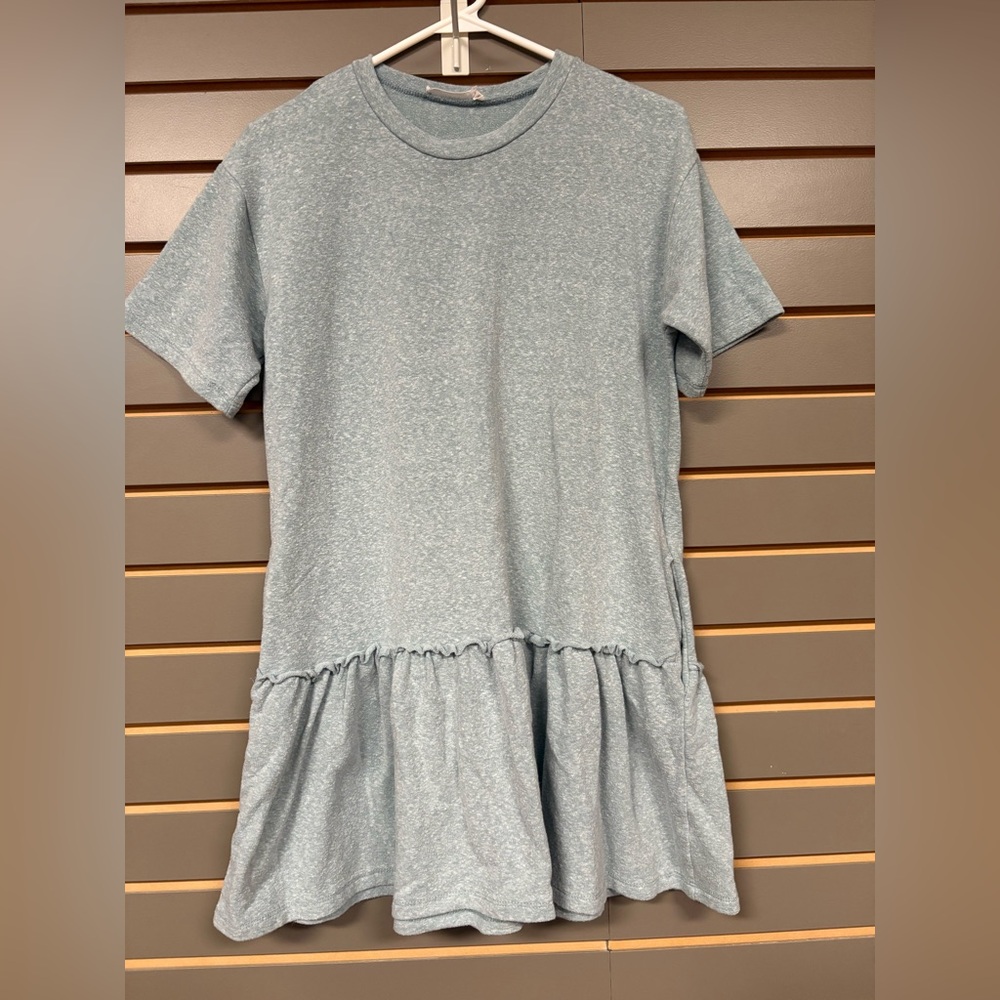 Lush Light Teal Knit Tunic Top, size S
